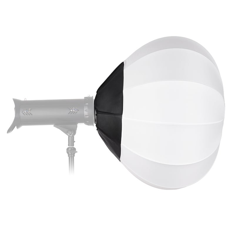Generic - Lantern Style Foldable Softbox Lighting Modifiers Round Shape Spherical 85cm White - Image 1