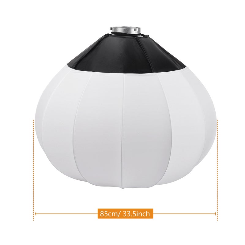 Generic - Lantern Style Foldable Softbox Lighting Modifiers Round Shape Spherical 85cm White - Image 1