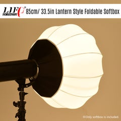 Generic Lantern Style Foldable Softbox Lighting Modifiers Round Shape Spherical 85cm White  - Image 5