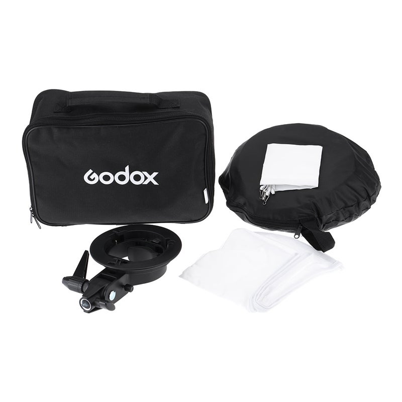 Godox - Flash Softbox Diffuser with S2-Type Bracket Bowens Mount Carry Bag 60 x 60cm Black - Image 1