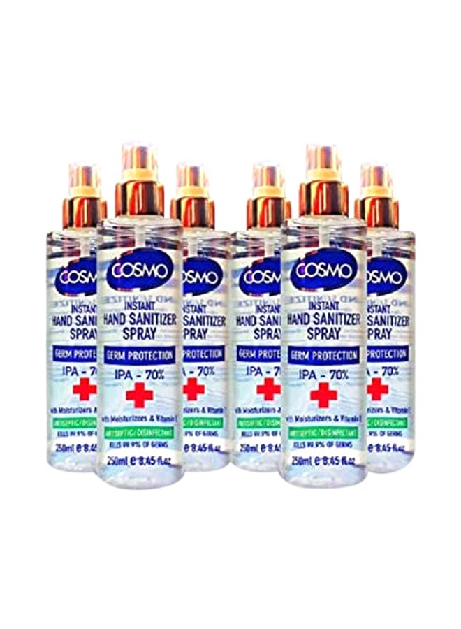 COSMO 6-Pack Sanitizer Spray Clear 250ml - Image 1