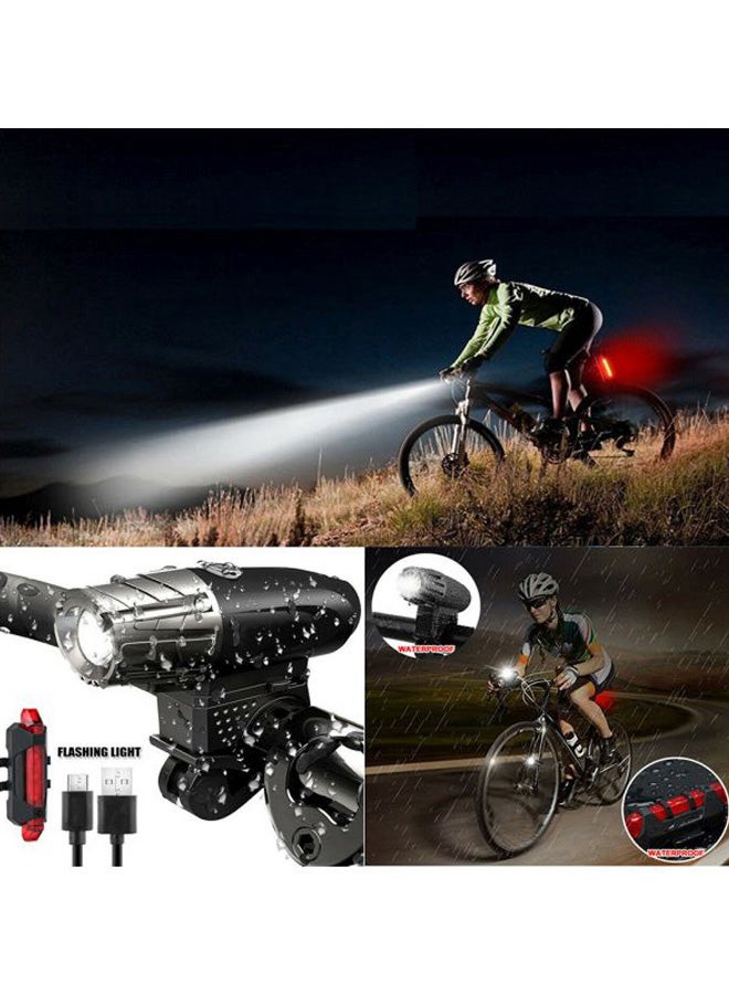 Generic - LED Rechargeable Bike Front Light 7.3x2.3x2.1cm - Image 1