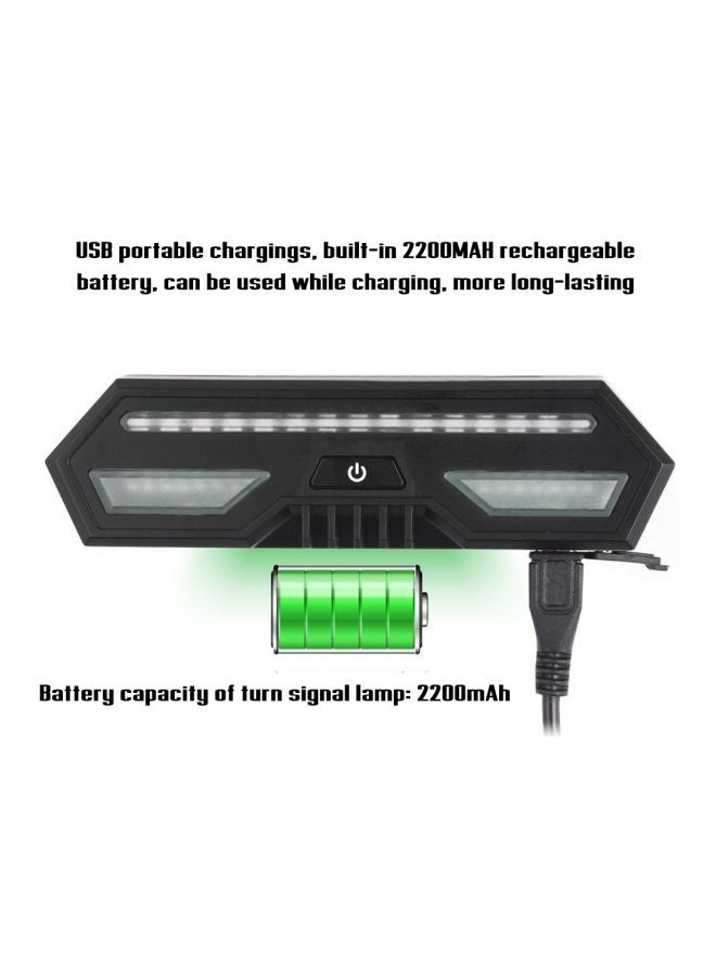 مصباح LED خلفي لاسلكي للدراجة مع جهاز تحكم عن بعد 4.4x1.2x1.3بوصة