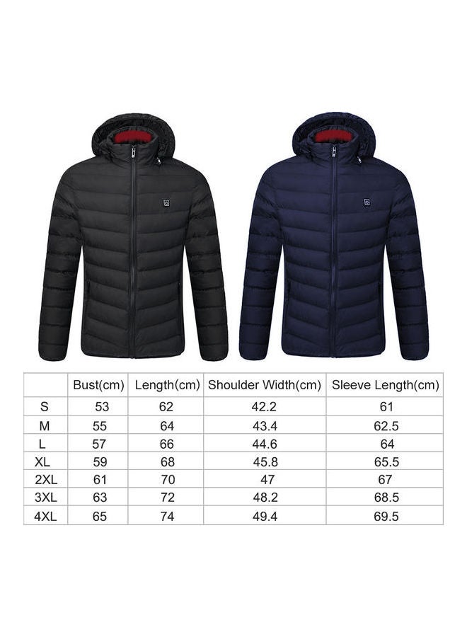 USB Heated Jacket Blue - Image 3