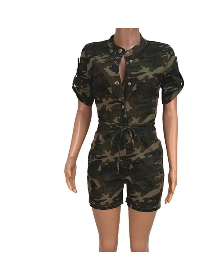 Generic - Camouflage Printed Jumpsuit Army green - Image 1
