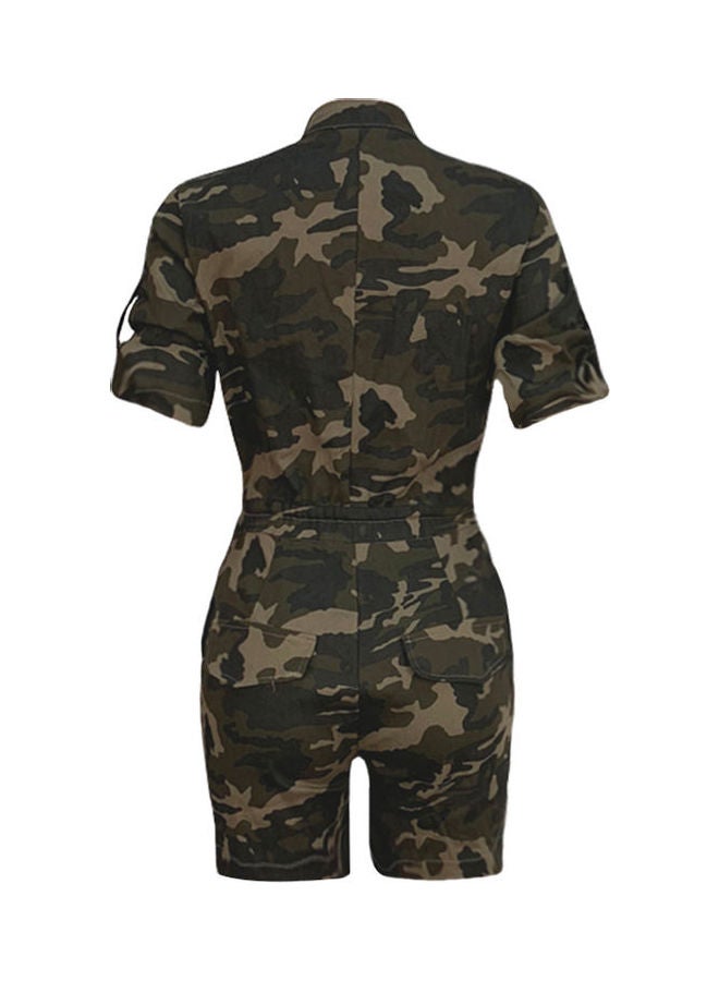 Generic - Camouflage Printed Jumpsuit Army green - Image 1