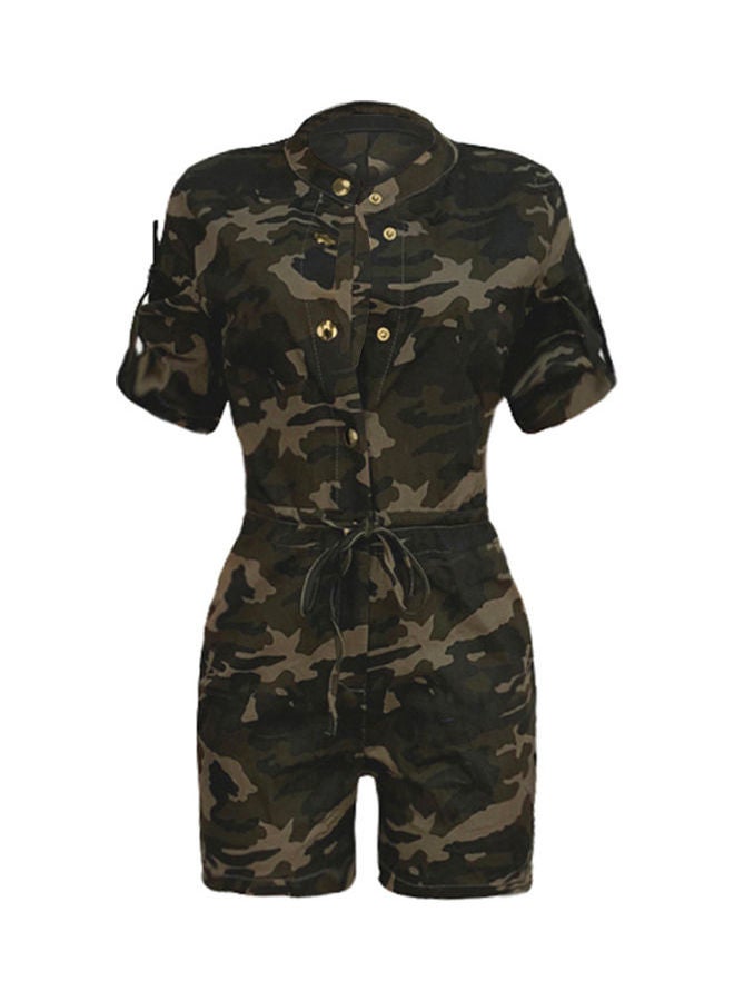 Generic - Camouflage Printed Jumpsuit Army green - Image 1