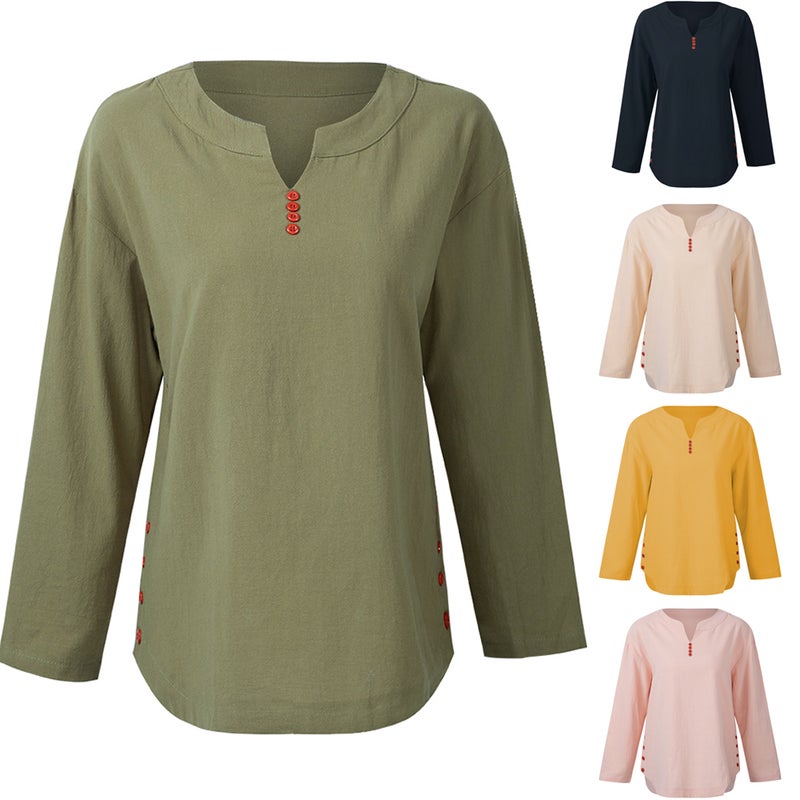 Splicing Baggy Long Sleeves T-Shirt Dark Blue  - Image 5