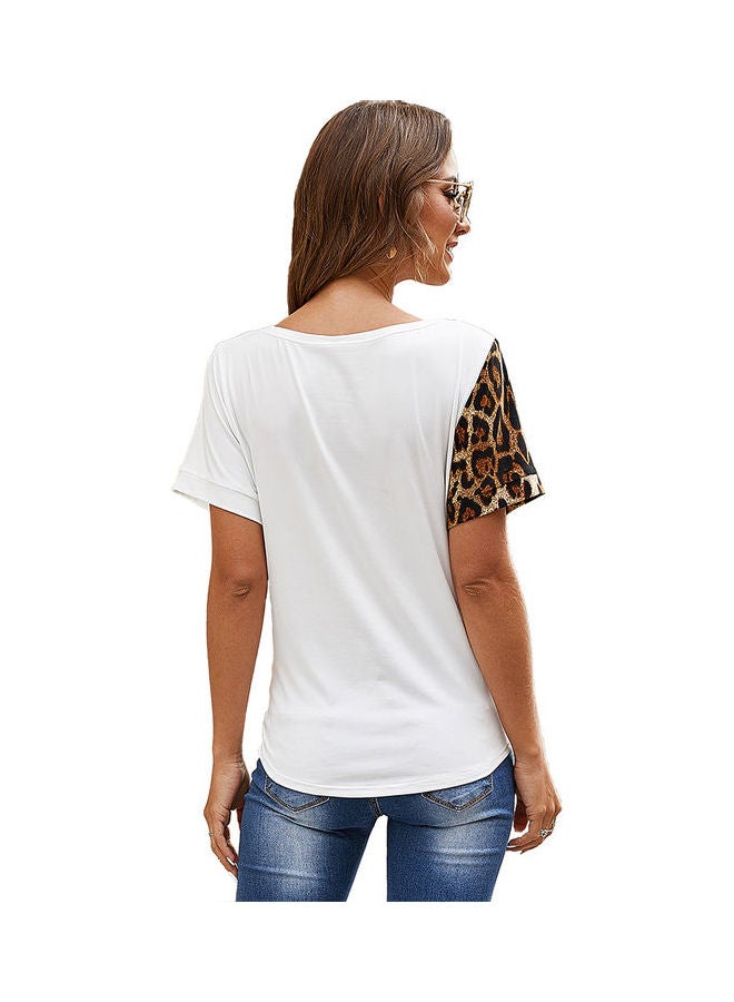 Leopard Printed Blouse White/Black/Brown  - Image 3