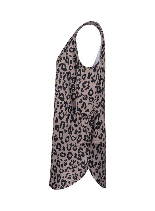 Generic Leopard Prined Printed Blouse Khaki/Black  - Image 3