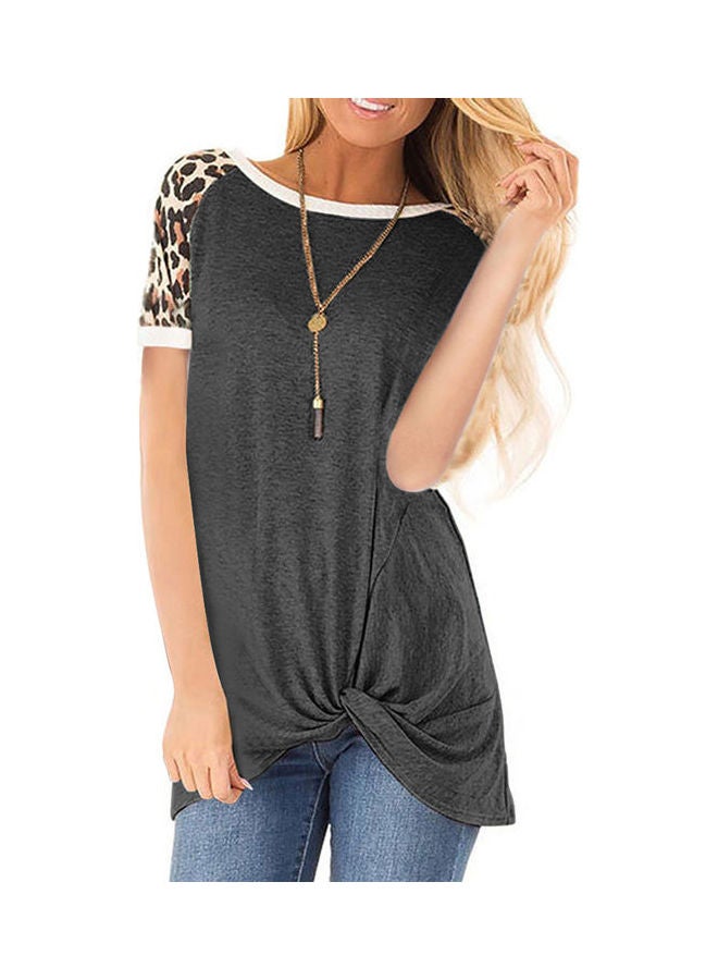 Leopard Printed T-Shirt Grey/White/Black - Image 3
