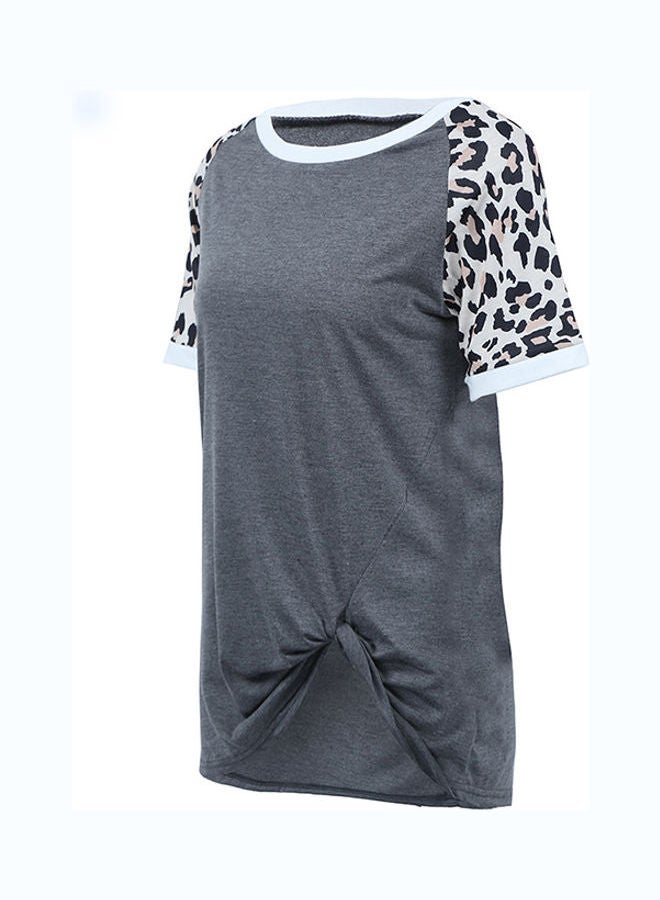 Leopard Printed T-Shirt Grey/White/Black - Image 2