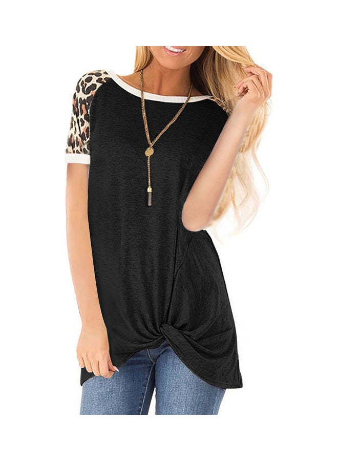 Generic Leopard Printed T-Shirt Black/White  - Image 4