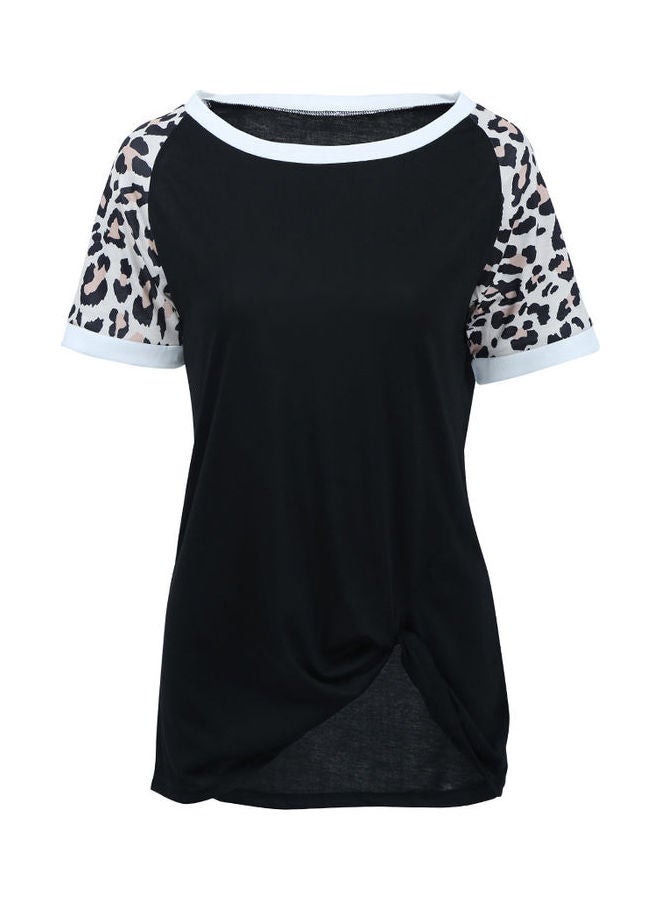 Generic Leopard Printed T-Shirt Black/White  - Image 1