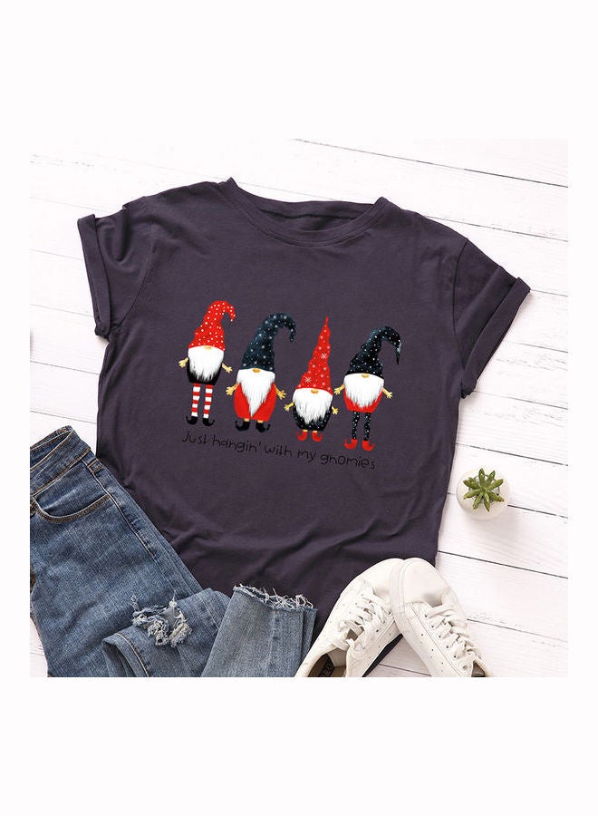 تيشيرت بطبعة الكريسماس أرجواني - Image 2