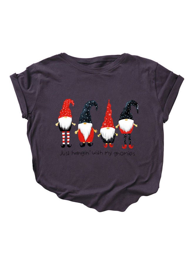 تيشيرت بطبعة الكريسماس أرجواني - Image 1