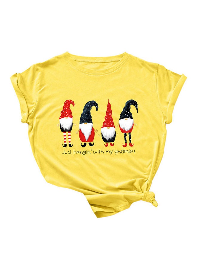 تيشيرت بطبعة الكريسماس أصفر - Image 1