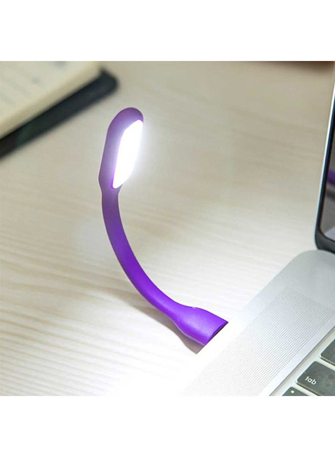3-Piece Flexible Mini USB LED Night Light For Laptop And Power Bank Purple 16.51x1.78x0.89cm - Image 2