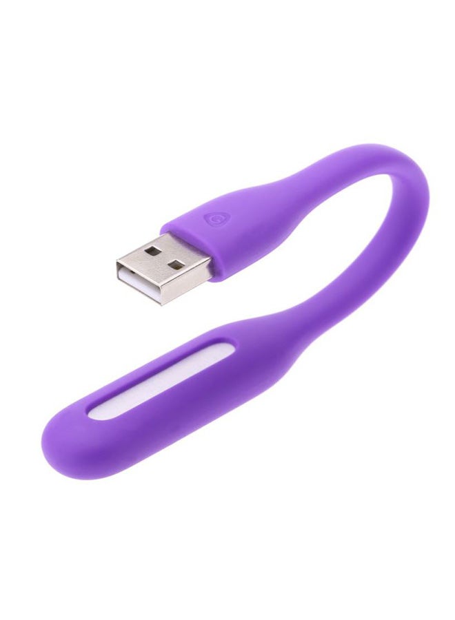 3-Piece Flexible Mini USB LED Night Light For Laptop And Power Bank Purple 16.51x1.78x0.89cm - Image 3
