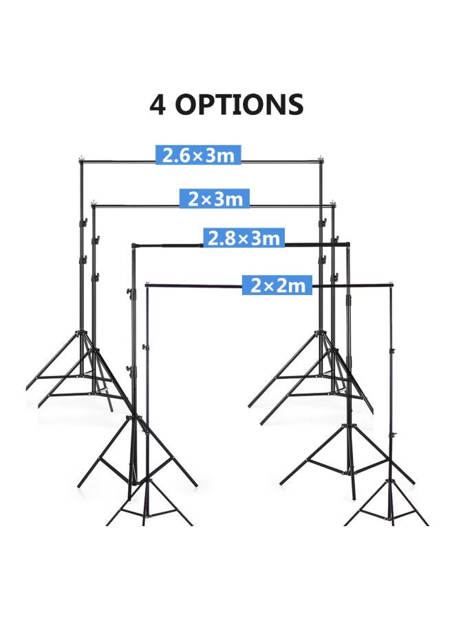 ANDOER 5-Piece Adjustable Studio Photography Backdrop Stand Kit Black - Image 5
