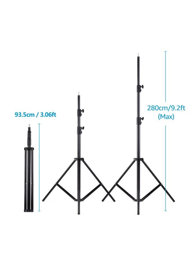 ANDOER 5-Piece Adjustable Studio Photography Backdrop Stand Kit Black - Image 4