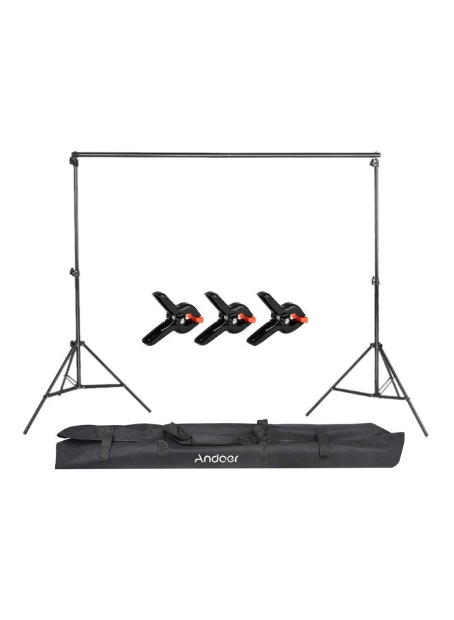 ANDOER 5-Piece Adjustable Studio Photography Backdrop Stand Kit Black - Image 1