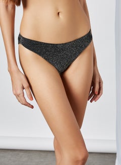 Shimmery Bikini Bottom Black