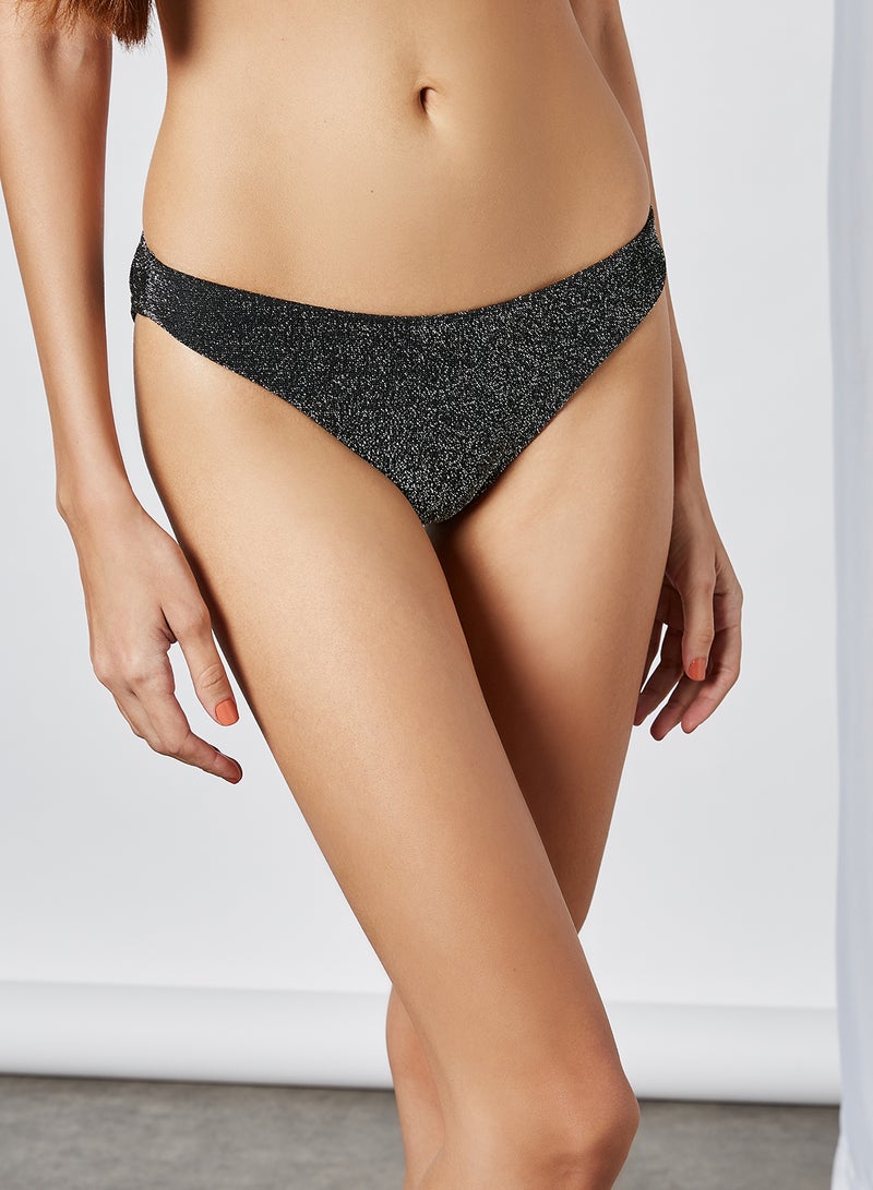 trendyol - Shimmery Bikini Bottom Black - Image 1