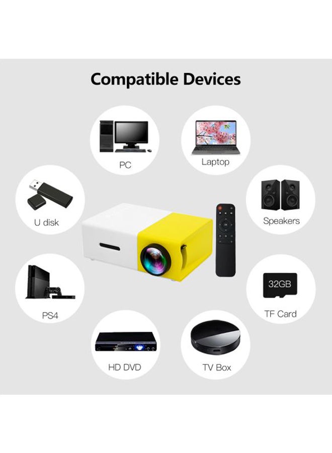 Aibecy HD LED Projector White/Black  - Image 5