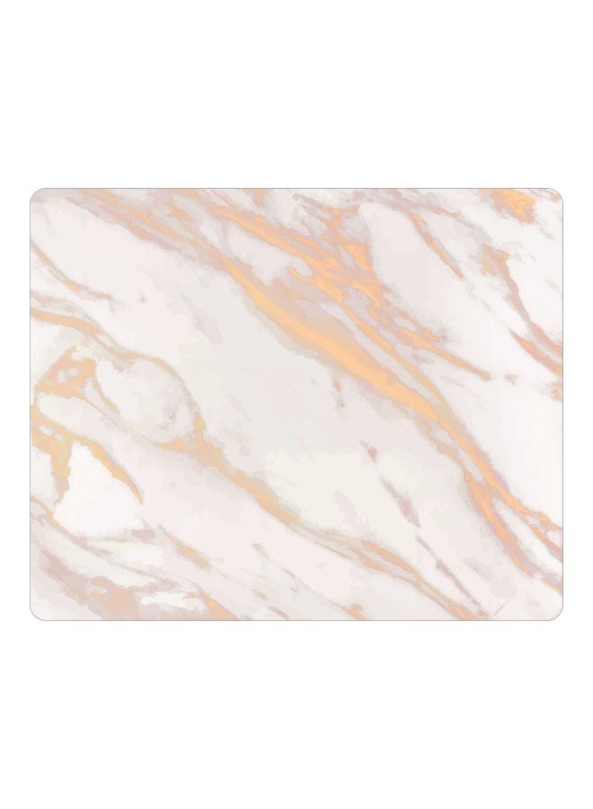 Stylizedd Marble Printed Gaming Mousepad White/Gold/Grey  - Image 1