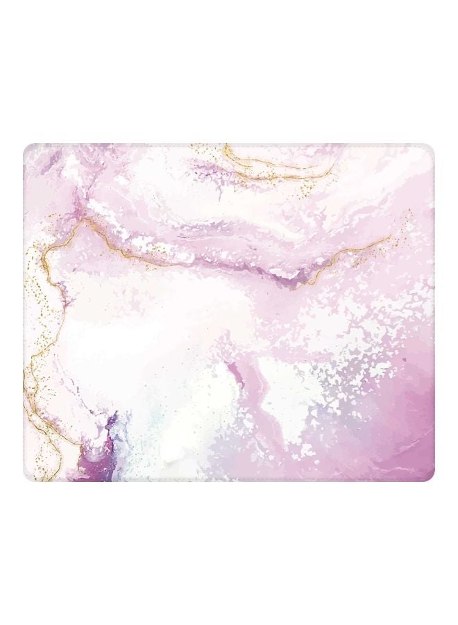 Stylizedd Marble Marine Printed Gaming Mousepad Pink/White/Brown - Image 1
