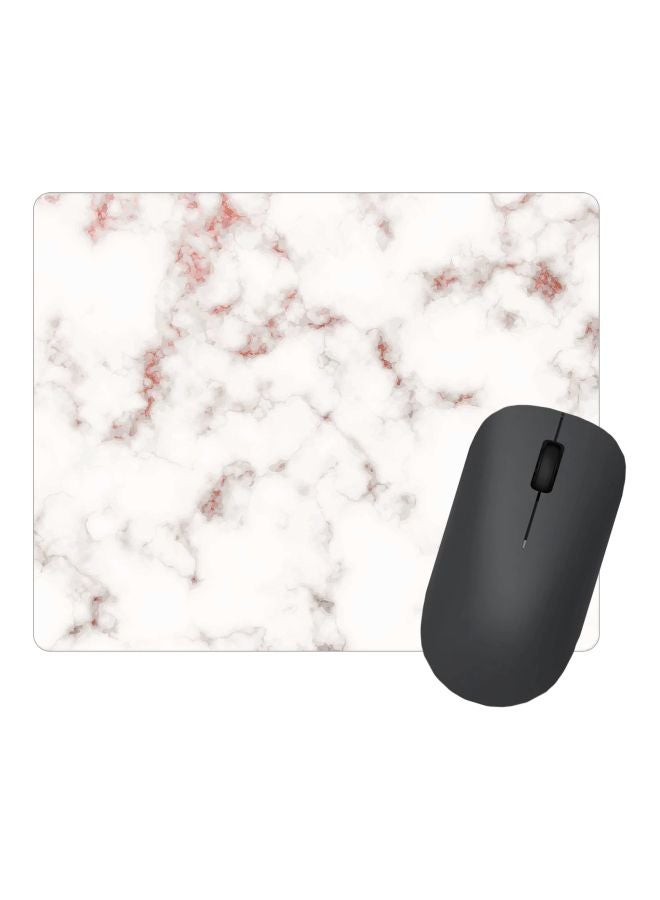Stylizedd Marble Printed Gaming Mousepad White/Pink - Image 2