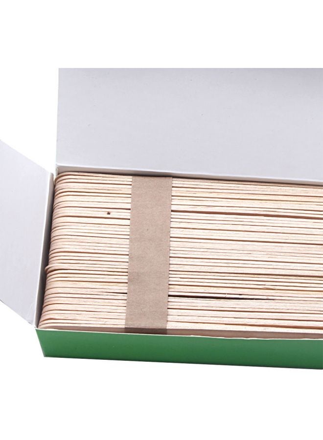50-Piece Disposable Wax Applicator Sticks Beige 11.5x1cm - Image 3