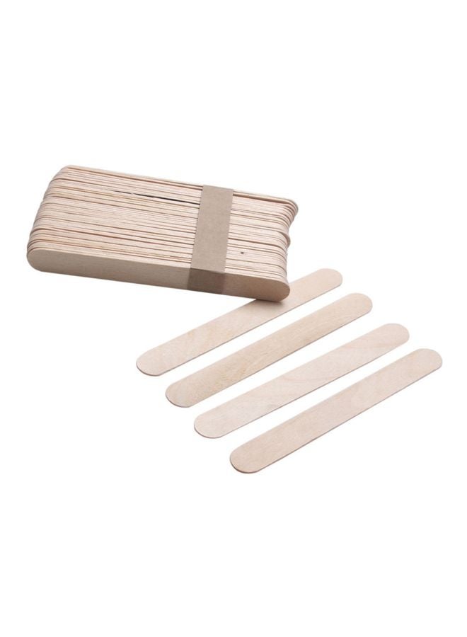 50-Piece Disposable Wax Applicator Sticks Beige 11.5x1cm - Image 5