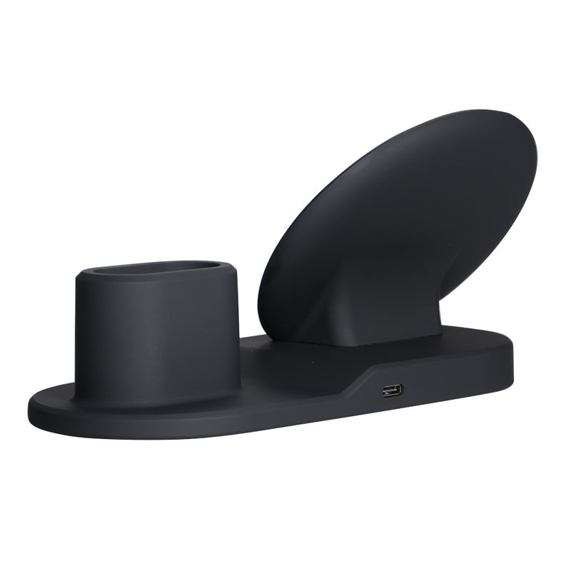 Wireless Charger 3-in-1 Replacement Charging Station Black  - Image 3