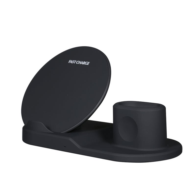 Wireless Charger 3-in-1 Replacement Charging Station Black  - Image 1