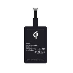 QI Wireless Charger Receiver Type-C Interface Black