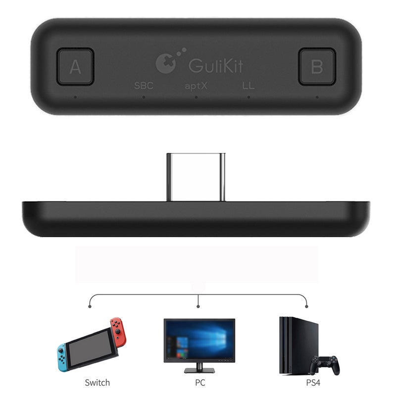 محول الصوت اللاسلكي GuliKit Type-C USB مع ناقل بلوتوث منخفض الكمون - Image 5