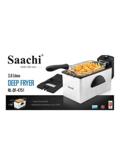 Saachi Deep Fryer 3L 3.0 L 2000.0 W NL-DF-4751 Silver/Black  - Image 3