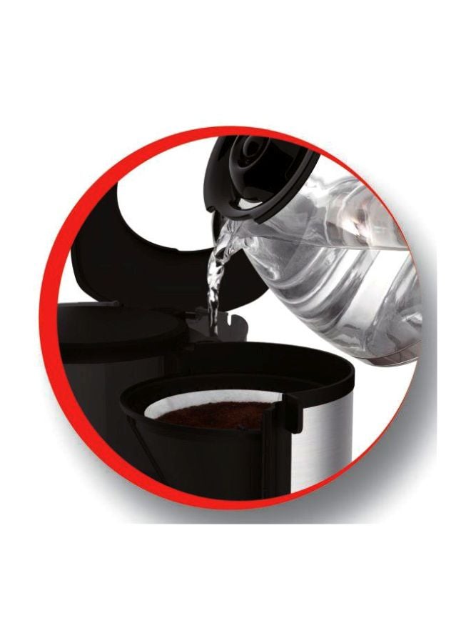 Moulinex - Coffee machine | Subito Filter Coffee Maker |  | 10-15 cups | Anti-drip system | 30 min Keep Warm Function | 2 Years Warranty 1.25 L FG370827 Black / Stainless steel - Image 1