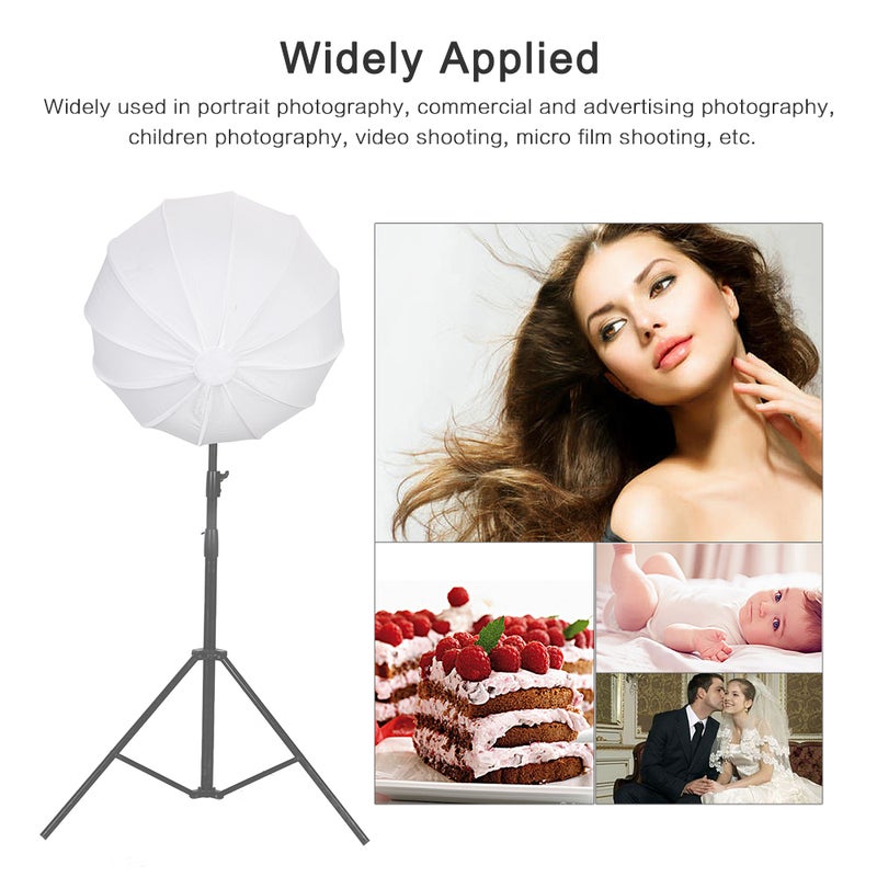 Generic Foldable Lantern Style Ball Shape Soft Box 50cm Black/White  - Image 3
