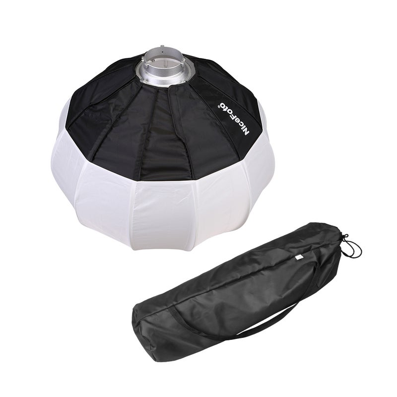 Generic Foldable Lantern Style Ball Shape Soft Box 50cm Black/White  - Image 4