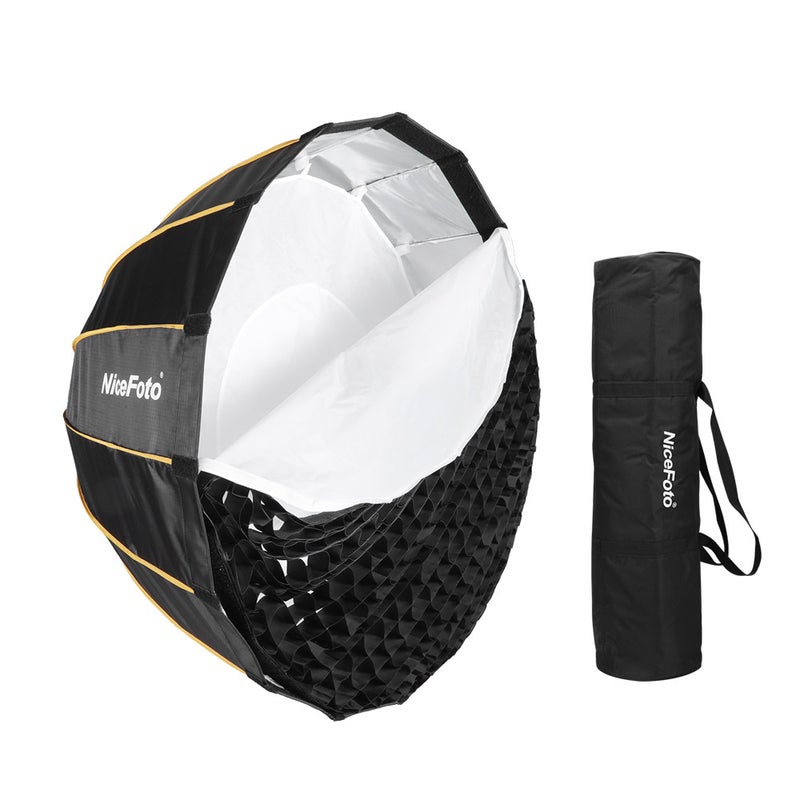 LED Quick Set-up Folding Umbrella Soft Box For Aputure 120D II Bowens Mount Flash Light 120cm Black  - Image 3