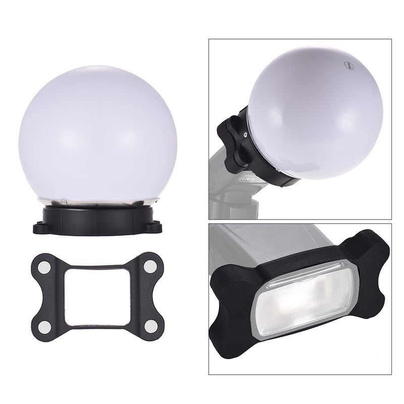 Generic - On-Camera Flash Diffuser Ball For Nikon Canon Yongnuo Godox Sigma Andoer Neewer Vivitar Speedlight 15cm Multicolour - Image 1