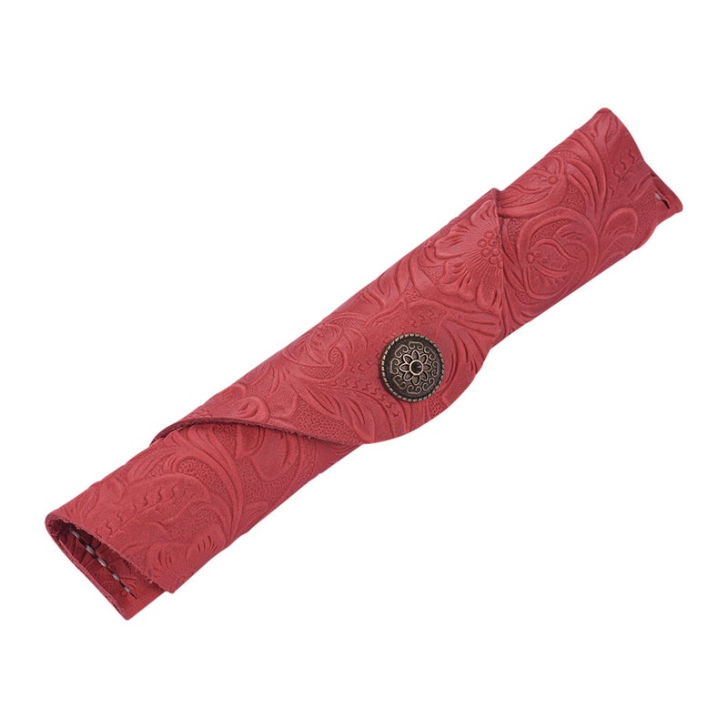 Antique Leather Pen Case Fountain Handmade Sleeve Bag Pouch Protector Multicolour  - Image 1