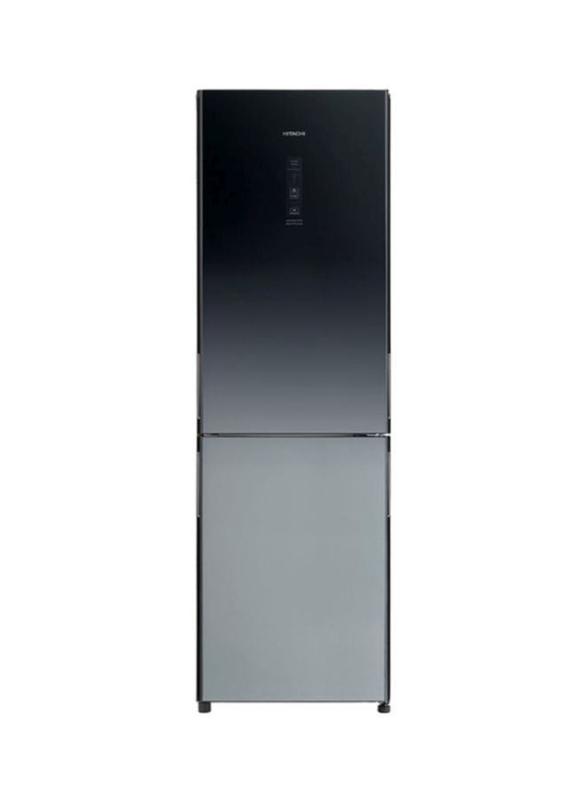 HITACHI - 410L Gross, Net 330L Bottom Mount Double Door Refrigerator 10 Year Warranty on Inverter Compressor, Refrigerator Dual Fan Cooling Hybrid Freezing Big Bottle Shelf-1 Year Warranty RBG410PUK6X Black - Image 1