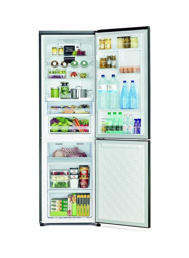 HITACHI - 410L Gross, Net 330L Bottom Mount Double Door Refrigerator 10 Year Warranty on Inverter Compressor, Refrigerator Dual Fan Cooling Hybrid Freezing Big Bottle Shelf-1 Year Warranty RBG410PUK6X Black - Image 1