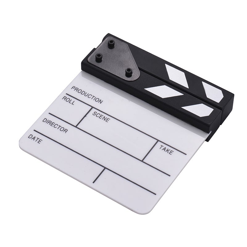 Acrylic Movie Dry Erase Clapboard 17 x 16cm White/Black  - Image 4