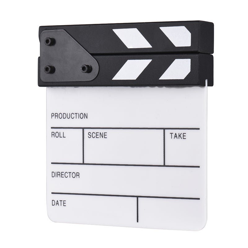 Acrylic Movie Dry Erase Clapboard 17 x 16cm White/Black  - Image 5