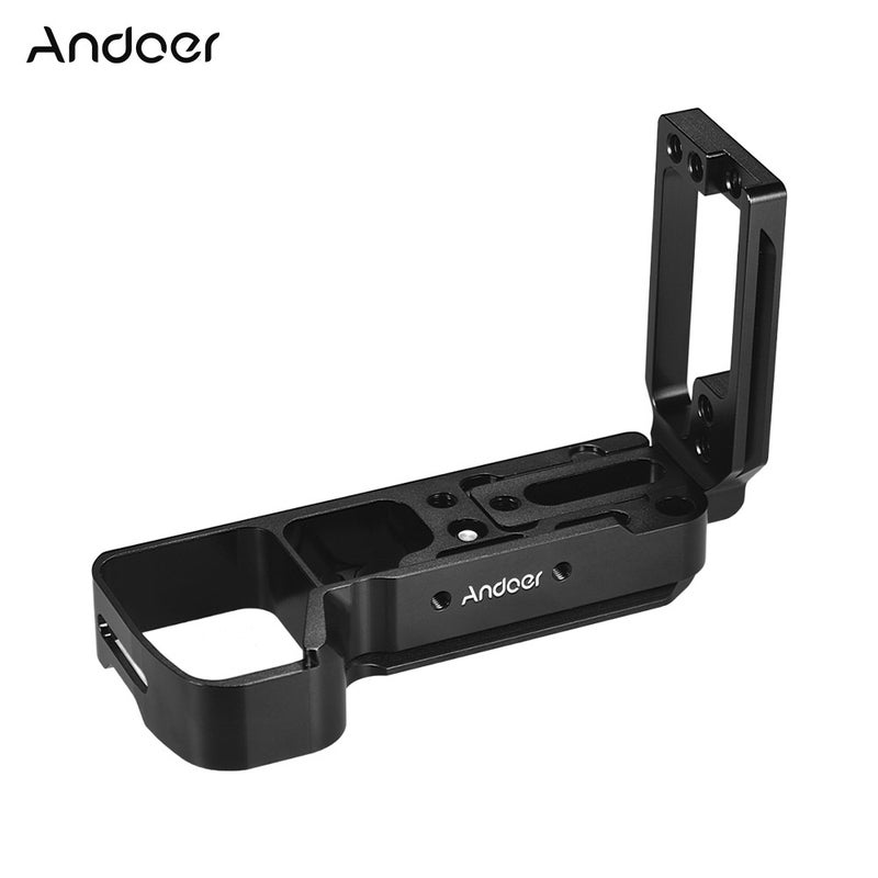 ANDOER L-Shaped Aluminum Alloy Quick Release Plate Black  - Image 2